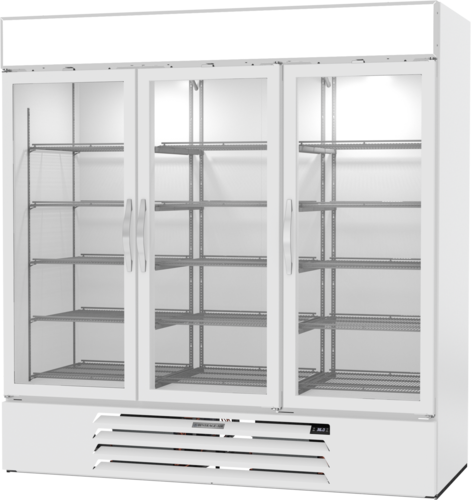 Beverage Air MMR72HC-1-W MarketMax Refrigerated Merchandiser Reach-In Three Section 70.19 Cu Ft Capacity