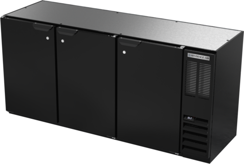 Beverage Air BB72HC1B Refrigerated Back Bar Storage Cabinet 72 Inch Three Section 19.92 Cu Ft Capacity