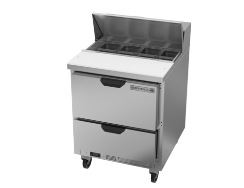 Beverage Air SPED27HC-B Sandwich Top Refrigerated Counter 27 inch One Section 6.9 cu ft Stainless Steel