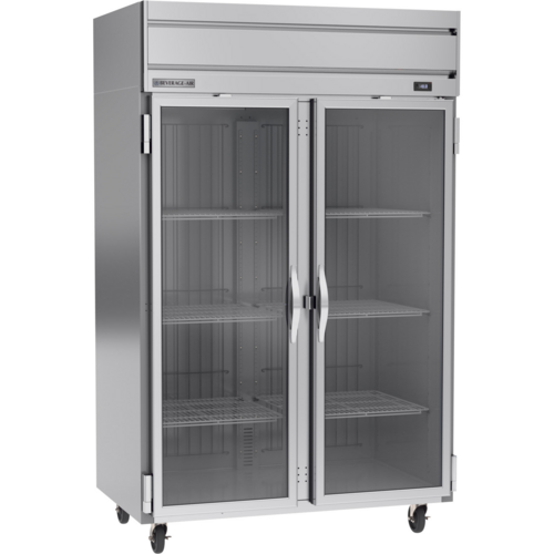 Beverage Air HF2HC-1G Horizon Series Freezer Two Section 52W 85H 46 cu ft Capacity Glass Doors Adjustable Shelves