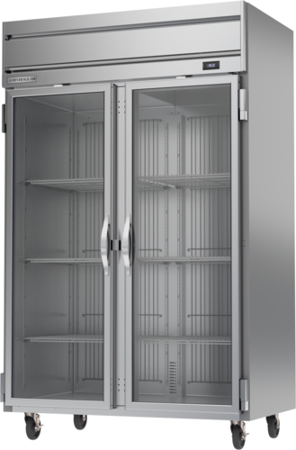 Beverage Air HFS2HC-1G Horizon Series Freezer Reach In Two Section 46 Cu Ft Glass Doors Adjustable Shelves