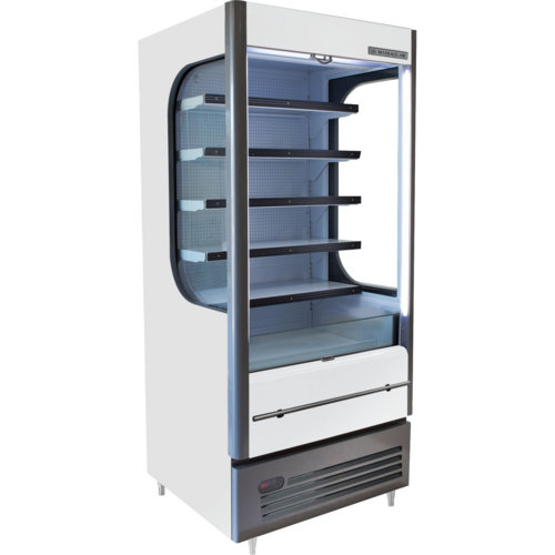 Beverage Air VMHC-12-1-W Vuemax Series Open-Air Merchandiser 12.15 cu ft Capacity LED Lighting Night Curtain