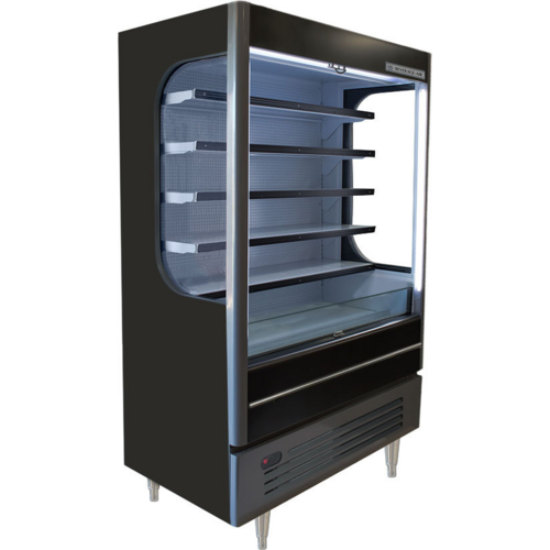Beverage Air VMHC-18-1-B Vuemax Series Open-Air Merchandiser 18.6 cu ft Capacity with LED Lighting and Night Curtain