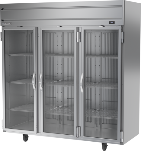 Beverage Air HFPS3HC-1G Horizon Series Freezer Reach-In Three-Section 69.1 cu ft with Glass Doors and Adjustable Shelves