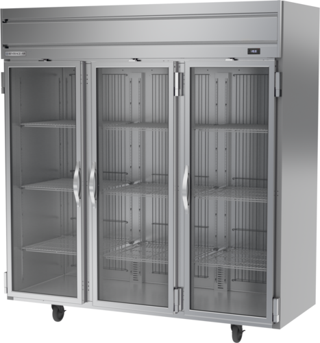 Beverage Air HFS3HC-1G Horizon Series Freezer Reach In Three Section 69.1 cu ft with Glass Doors and Adjustable Shelves