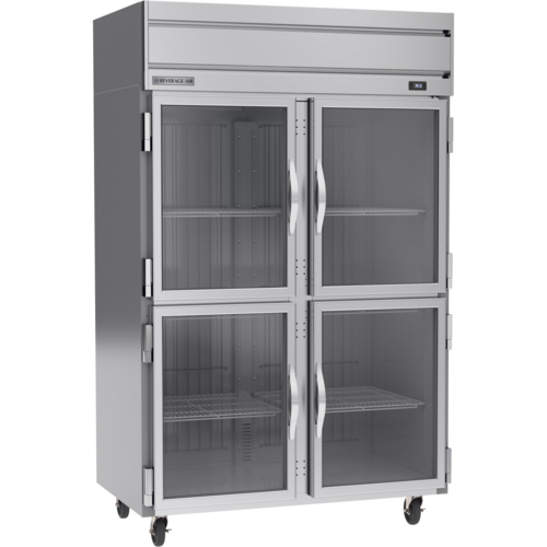 Beverage Air HR2HC-1HG Horizon Series Refrigerator Two Section 52W 85H 46.88 cu ft Capacity Glass Doors