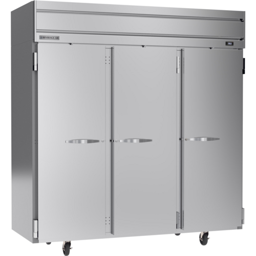 Beverage Air HR3HC-1S Horizon Series Refrigerator Three Section 78W 85H 71.52 cu ft Capacity Stainless Steel