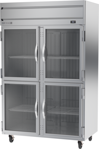 Beverage Air HRP2HC-1HG Horizon Series Refrigerator Reach In Two Section 46.88 cu ft with Glass Doors and LED Lighting