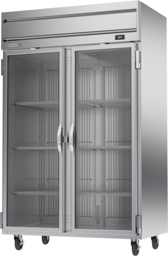 Beverage Air HRPS2HC-1G Horizon Series Refrigerator Two Section 46.88 cu ft Glass Doors Stainless Steel