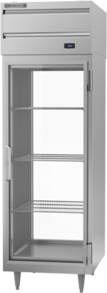 Beverage Air PRD1HC-1BG P-Series Pass-Thru Refrigerator 22.9 cu ft Glass Doors LED Lighting Stainless Steel