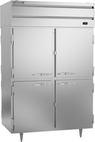Beverage Air PRD2HC-1AHS P-Series Pass-Thru Refrigerator 48.33 cu ft with Solid Half Doors and LED Lighting
