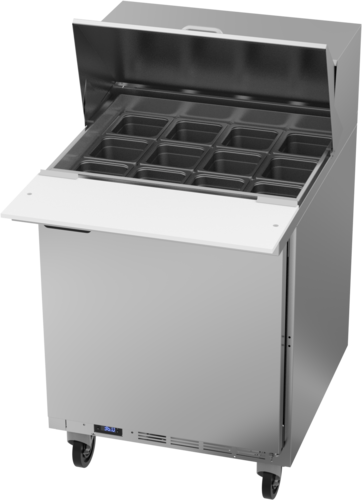 Beverage Air SPE27HC-12M-B Mega Top Refrigerated Counter 27 inch One Section Stainless Steel 6.9 cu ft Capacity
