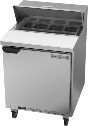Beverage Air SPE27HC Sandwich Top Refrigerated Counter 27 inch One Section Stainless Steel 6.76 cu ft