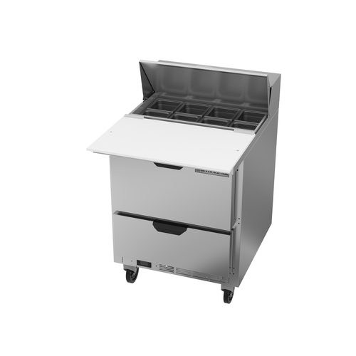 Beverage Air SPED27HC-C-B Sandwich Top Refrigerated Counter 27 inch 6.9 cu ft Stainless Steel Drawers Made in USA