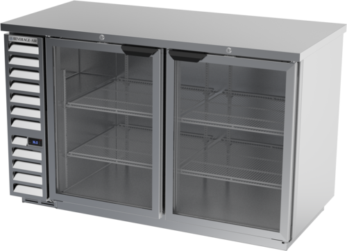 Beverage Air BB58HC-1-G-S Refrigerated Back Bar Storage Cabinet 59W Two Section 21.86 cu ft with Glass Doors