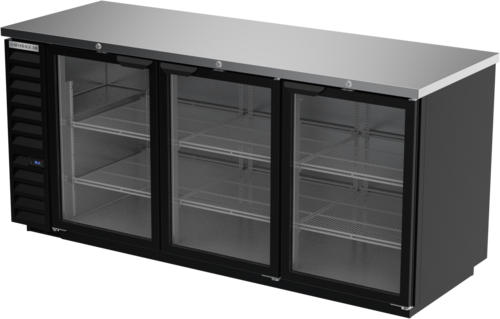 Beverage Air BB78HC1GB Refrigerated Back Bar Storage Cabinet 79W Three Section 3359 cu ft Glass Doors
