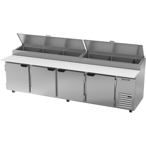 Beverage Air DP119HC Pizza Top Refrigerated Counter Four Section 119 Inch 42 Cu Ft Stainless Steel