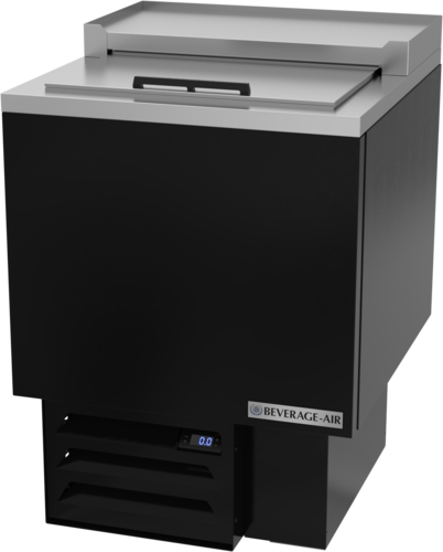 Beverage Air GF24HC-B Glass Froster Underbar Model 24 Inch 4 Cu Ft Stainless Steel Top Black Exterior