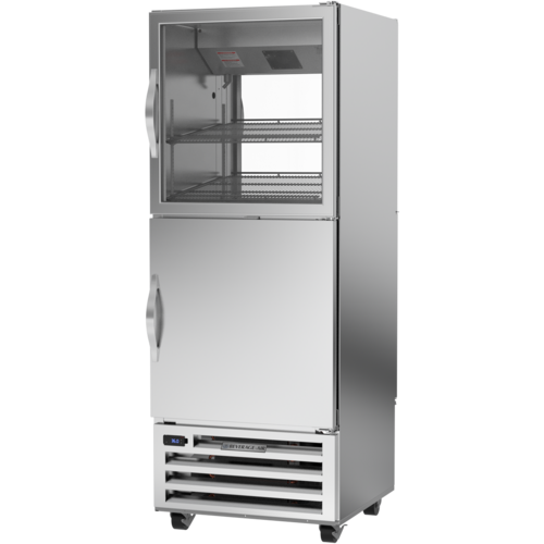 Beverage Air RID18HC-HGS Pass-Thru Refrigerator 18.38 cu ft Stainless Steel with Adjustable Shelves and LED Lighting