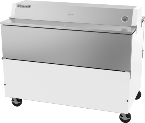 Beverage Air STF58HC-1-W School Milk Cooler 58W x 34D x 47-3/4H 24.3 cu ft Dual Access Flat Top Carton Capacity