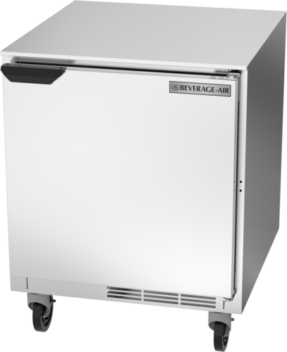 Beverage Air UCR27AHC Undercounter Refrigerator 27 inch 6.13 cu ft Stainless Steel One Door Two Shelves Made in USA