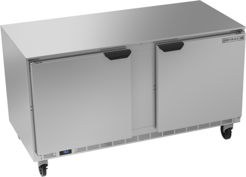 Beverage Air UCR60AHC Undercounter Refrigerator 60 inch Two Section 14.75 cu ft Stainless Steel Made in USA