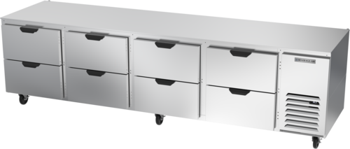 Beverage Air UCRD119AHC-8 Undercounter Refrigerator 119W 52.5 cu ft Stainless Steel 8 Drawers Made in USA