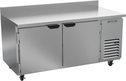 Beverage Air WTF67AHC Worktop Freezer Two Section 67 Inch 20 Cu Ft Solid Doors Stainless Steel Made in USA