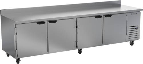 Beverage Air WTR119AHC Worktop Refrigerator Four Section 118 Inch 40 Cu Ft Stainless Steel Front Made in USA