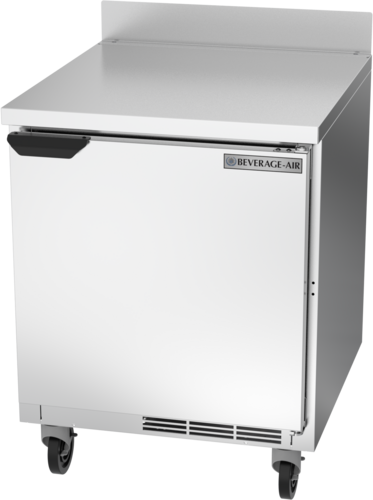 Beverage Air WTR27AHC Worktop Refrigerator One Section 27 Inch Solid Door Stainless Steel 6.13 Cu Ft