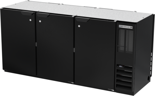 Beverage Air BB72HC1FPTB Refrigerated Open Food Rated Back Bar Pass-Thru Storage Cabinet 72 Inch 22 Cu Ft Capacity