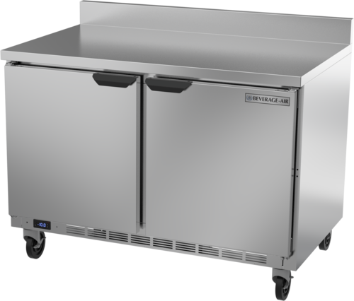 Beverage Air WTF48AHC-FIP Worktop Freezer Two Section 48 Inch 11 Cu Ft Solid Doors Stainless Steel
