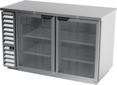 Beverage Air BB58HC-1-FG-S Refrigerated Back Bar Storage Cabinet 59W 21.86 cu ft with Glass Doors and LED Lighting