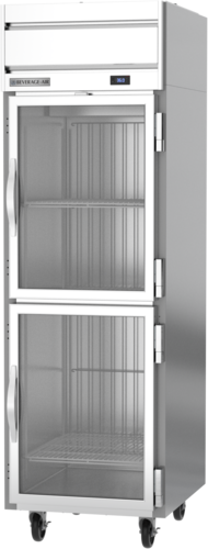Beverage Air HRS1HC-1HG Horizon Series Refrigerator Reach In One Section 22.28 Cu Ft with Glass Doors and LED Lighting