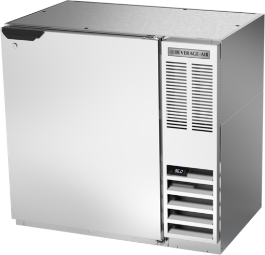Beverage Air BB36HC1S Refrigerated Back Bar Storage Cabinet 36W 34H 831 cu ft Solid Door LED Lighting Stainless Steel