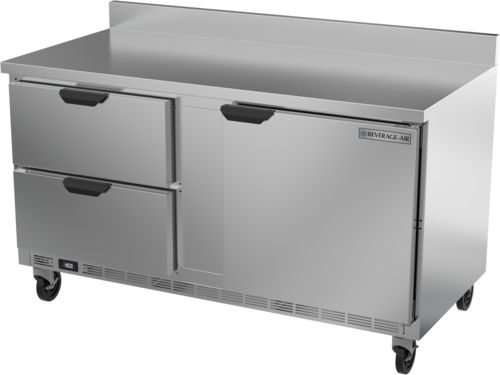 Beverage Air WTFD60AHC2FIP Worktop Freezer 60 inch Two Section 14.39 cu ft Stainless Steel Made in USA