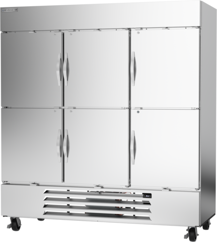 Beverage Air HBR72HC-1-HS Horizon Series Refrigerator Three Section 70.19 Cu Ft Capacity Stainless Steel