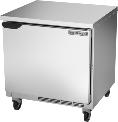 Beverage Air WTR32AHC-FLT Worktop Refrigerator 32 inch One Section 7.2 cu ft Solid Door Stainless Steel