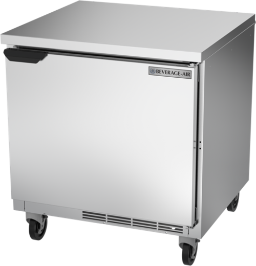 Beverage Air WTR32AHC-FLT Worktop Refrigerator 32 inch One Section 7.2 cu ft Solid Door Stainless Steel