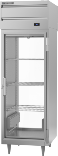 Beverage Air PH1-1BG-PT Warming Cabinet Pass-Thru One-Section 21.5 cu ft Glass Doors Cylinder Lock Silver Shelves