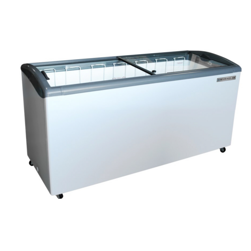 Beverage Air NC68HC-1-W Novelty Case 68 Inch Wide 18 Cu Ft Capacity Angled Top Design Removable Glass Lids