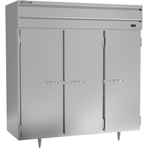 Beverage Air PR3HC-1AS P-Series Refrigerator Reach-In Three-Section 68.34 cu ft Solid Doors Adjustable Shelves LED Lighting