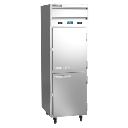 Beverage Air CT12-12HC-1HS Cross Temp Convertible Refrigerator Freezer Two Section Reach In 18 Cu Ft Capacity