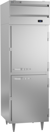 Beverage Air PH1-1HS Warming Cabinet Reach In One Section 21 Cu Ft Half Height Doors Cylinder Lock Silver Shelves