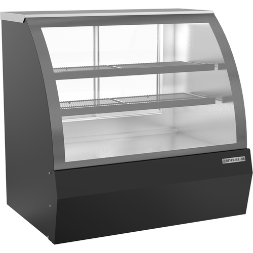 Beverage Air CDR4HC-1-B Refrigerated Deli Case 49-1/4 inch 14 cu ft Curved Glass Stainless Steel Black