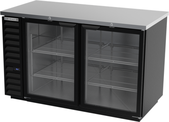 Beverage Air BB58HC-1-FG-B Refrigerated Back Bar Storage Cabinet 59W 21.86 cu ft with Glass Doors and LED Lighting