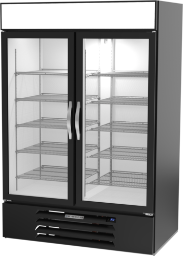 Beverage Air MMR49HC-1-B-WINE MarketMax Wine Merchandiser Reach In Two Section 46 Cu Ft Capacity LED Lighting