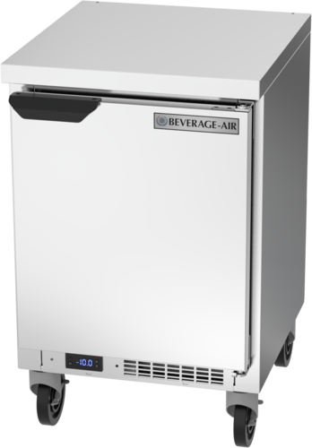 Beverage Air WTF20HC-FLT Worktop Freezer One Section 20 Inch 2.27 Cu Ft Capacity Solid Door Stainless Steel