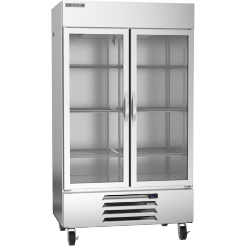 Beverage Air HBR44HC-1-G Horizon Series Refrigerator Two Section 40.2 cu ft Capacity Glass Doors Adjustable Shelves