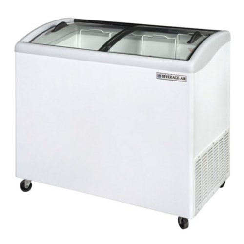 Beverage Air NC51HC-1-W Novelty Case 50-3/8 inch Wide 13.19 cu ft Capacity Angled Top Design with Glass Lids